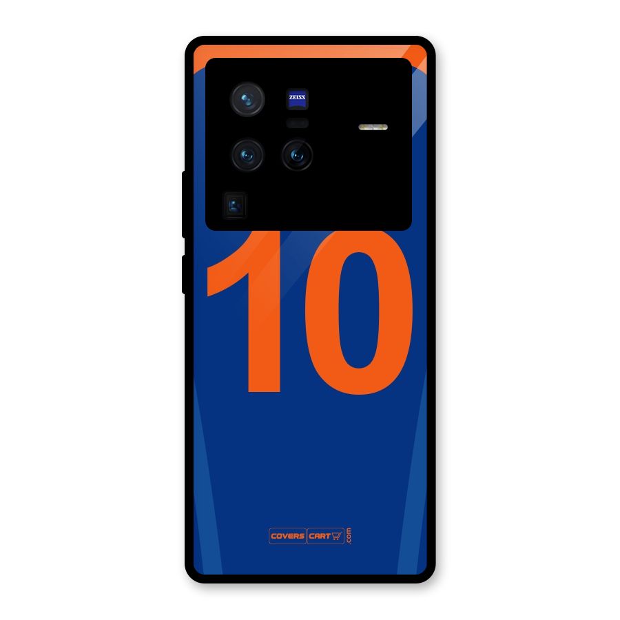 Blue Jersey Glass Back Case for Vivo X80 Pro