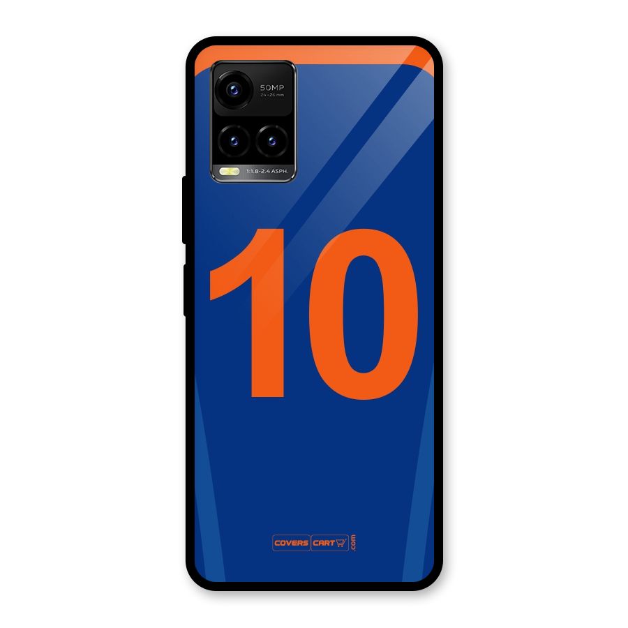 Blue Jersey Glass Back Case for Vivo Y21A