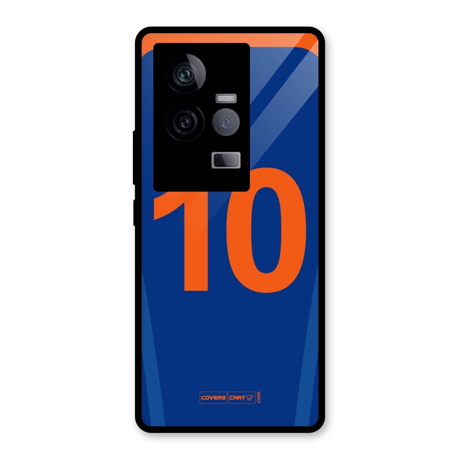 Blue Jersey Glass Back Case for Vivo iQOO 11 5G