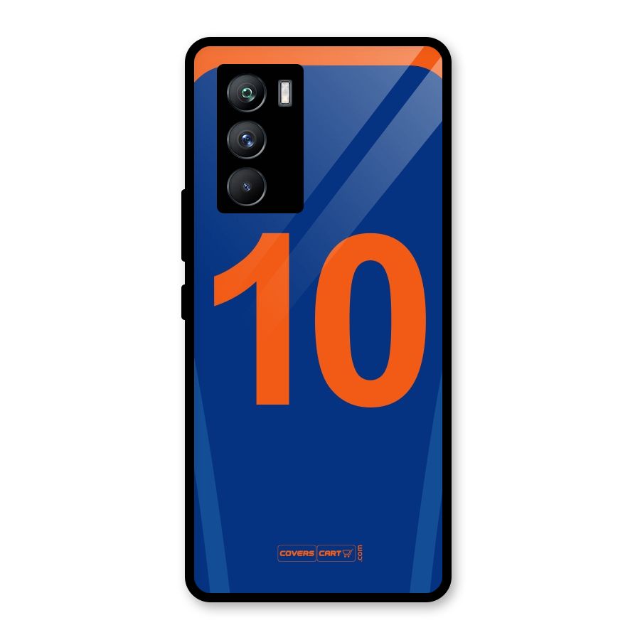 Blue Jersey Glass Back Case for Vivo iQOO 9 SE