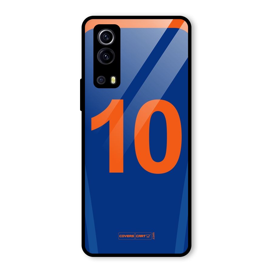 Blue Jersey Glass Back Case for Vivo iQOO Z3