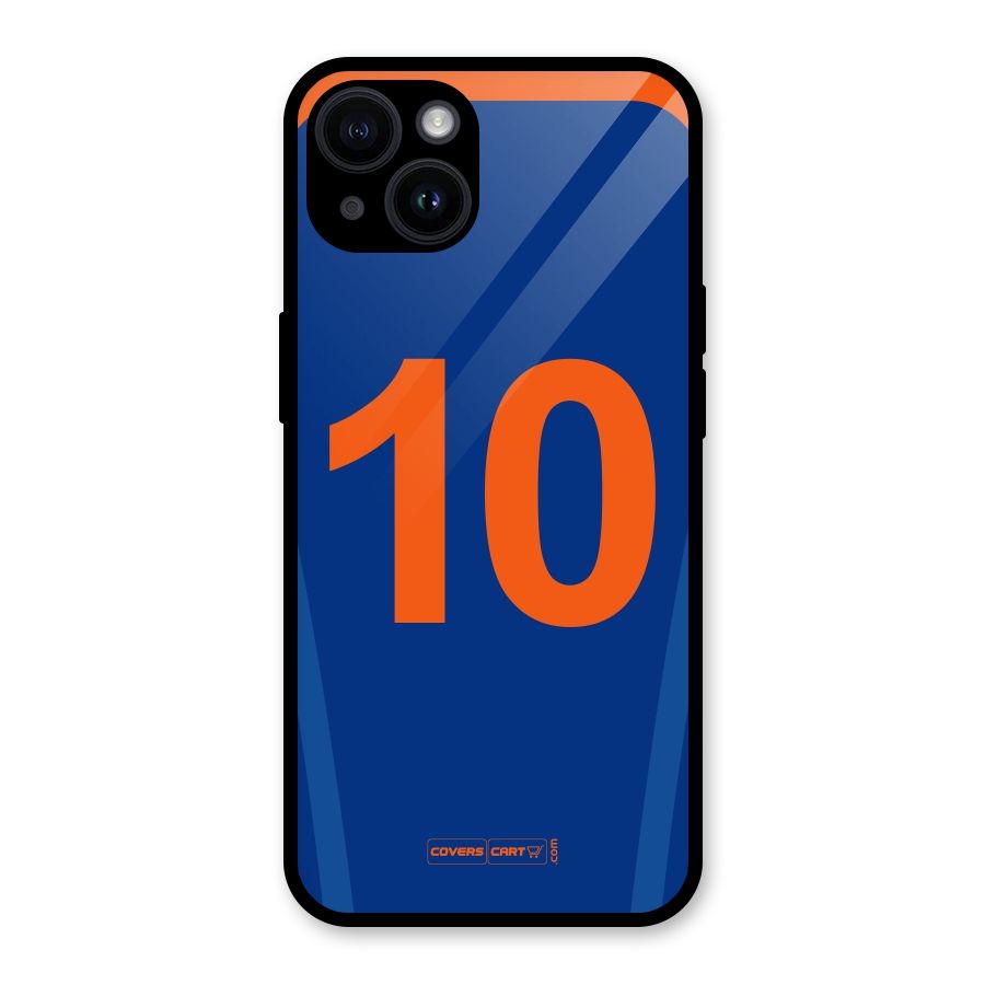 Blue Jersey Glass Back Case for iPhone 14