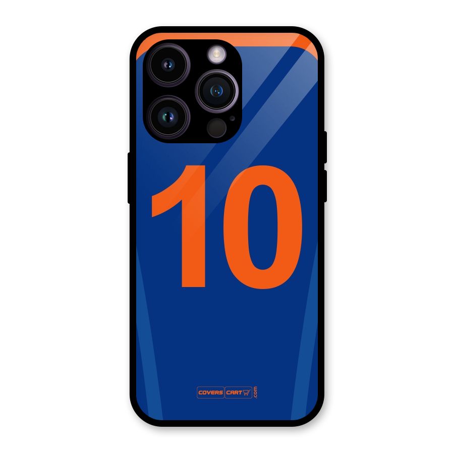 Blue Jersey Glass Back Case for iPhone 14 Pro