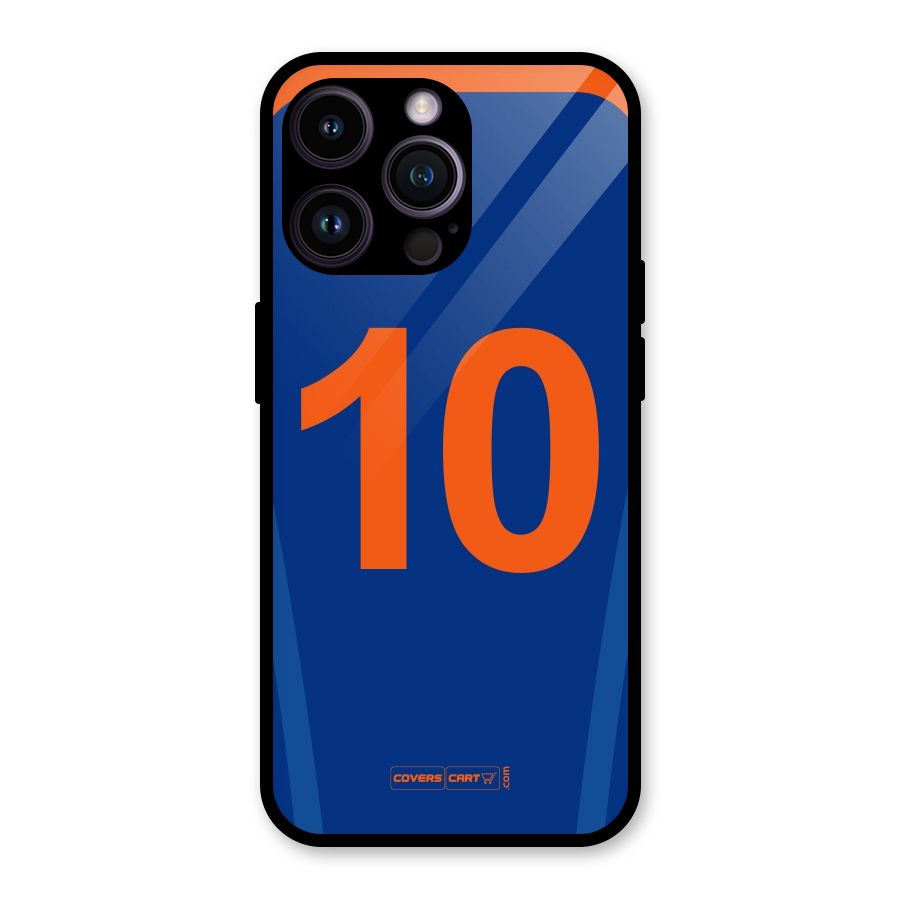 Blue Jersey Glass Back Case for iPhone 14 Pro Max