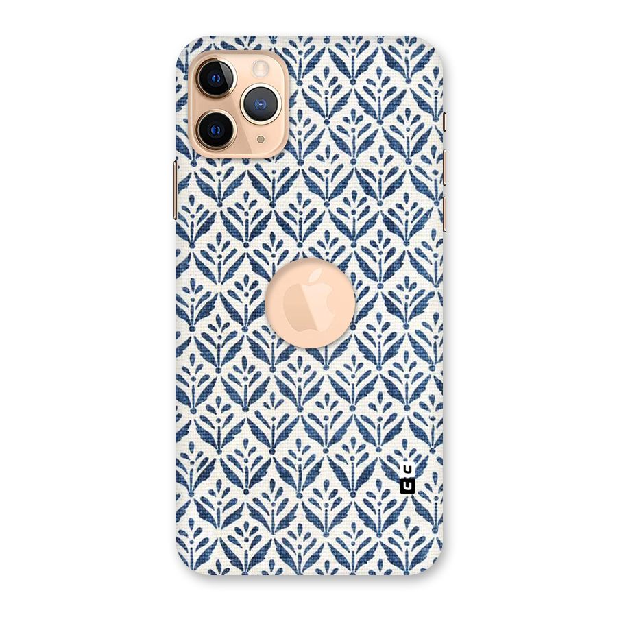 Blue Leaf Back Case for iPhone 11 Pro Max Logo Cut