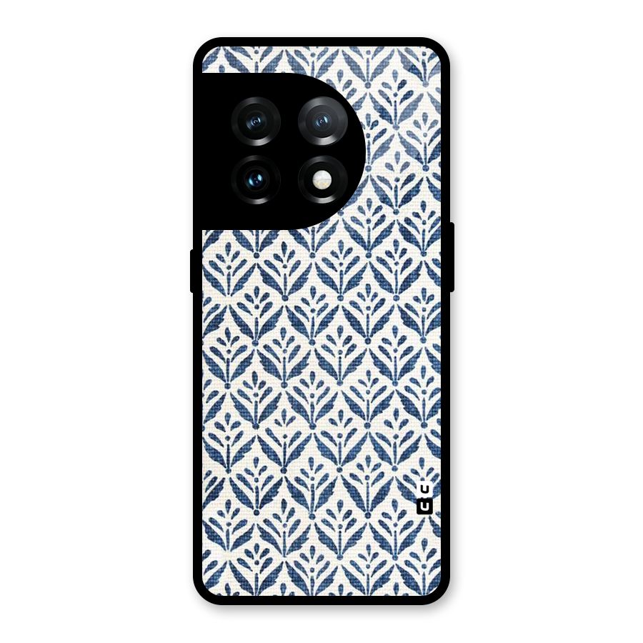 Blue Leaf Glass Back Case for OnePlus 11