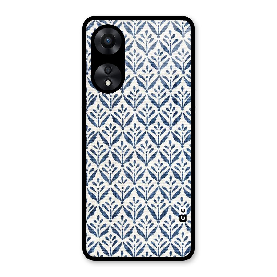 Blue Leaf Glass Back Case for Oppo A78