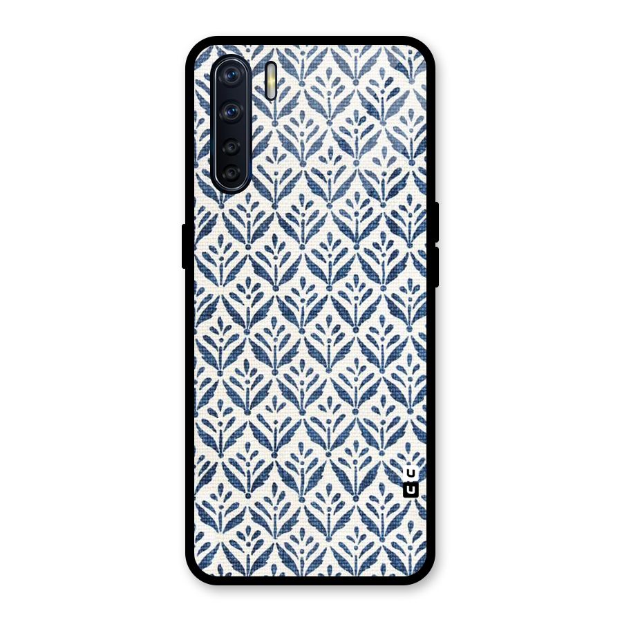 Blue Leaf Glass Back Case for Oppo F15