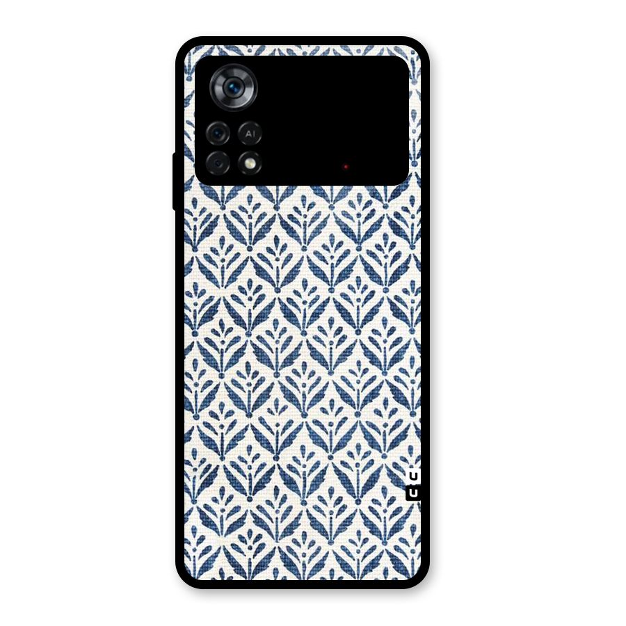 Blue Leaf Glass Back Case for Poco X4 Pro 5G