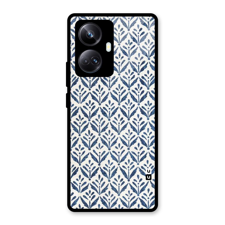Blue Leaf Glass Back Case for Realme 10 Pro Plus