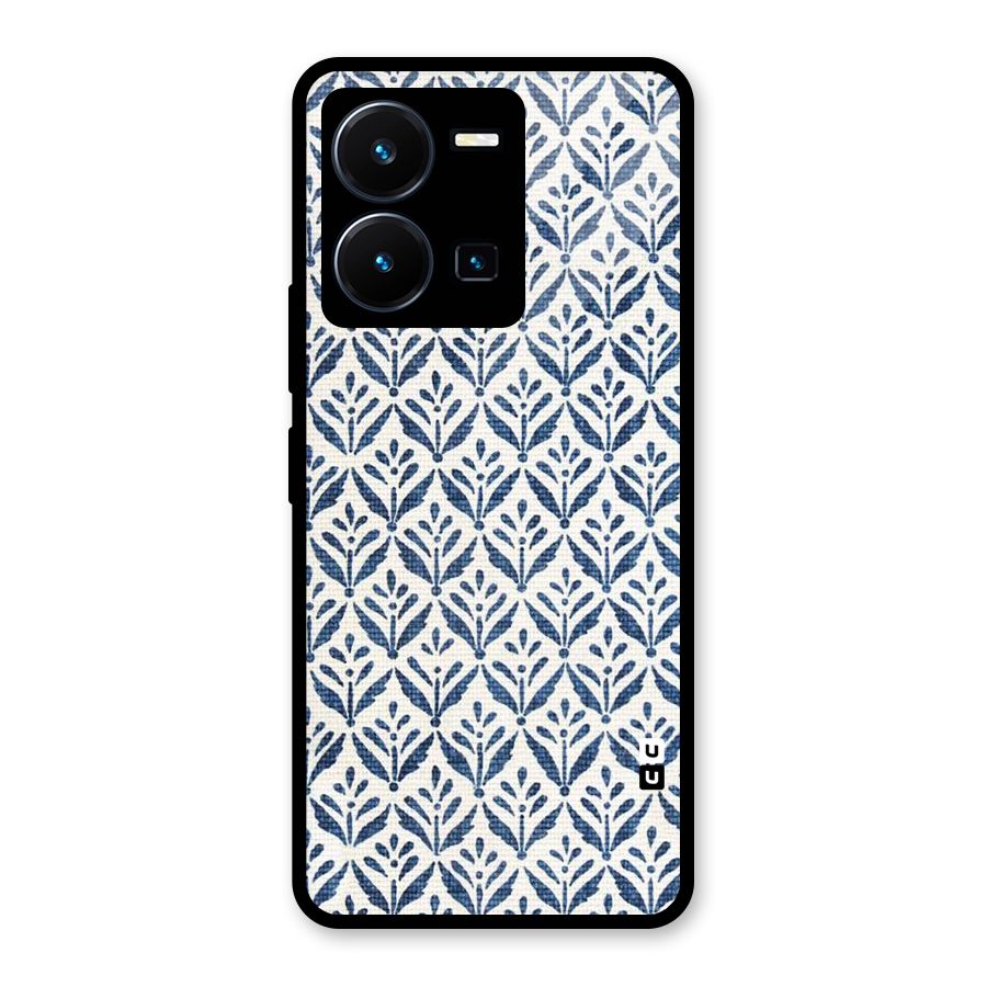 Blue Leaf Glass Back Case for Vivo Y35