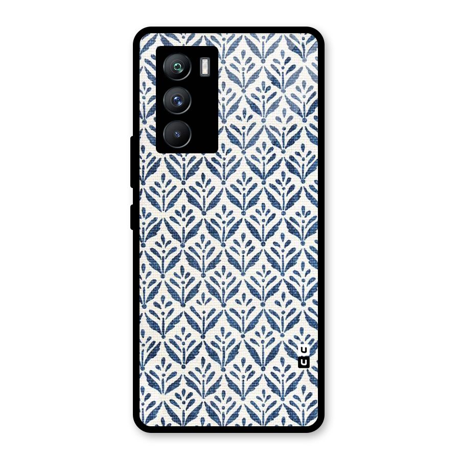 Blue Leaf Glass Back Case for Vivo iQOO 9 SE