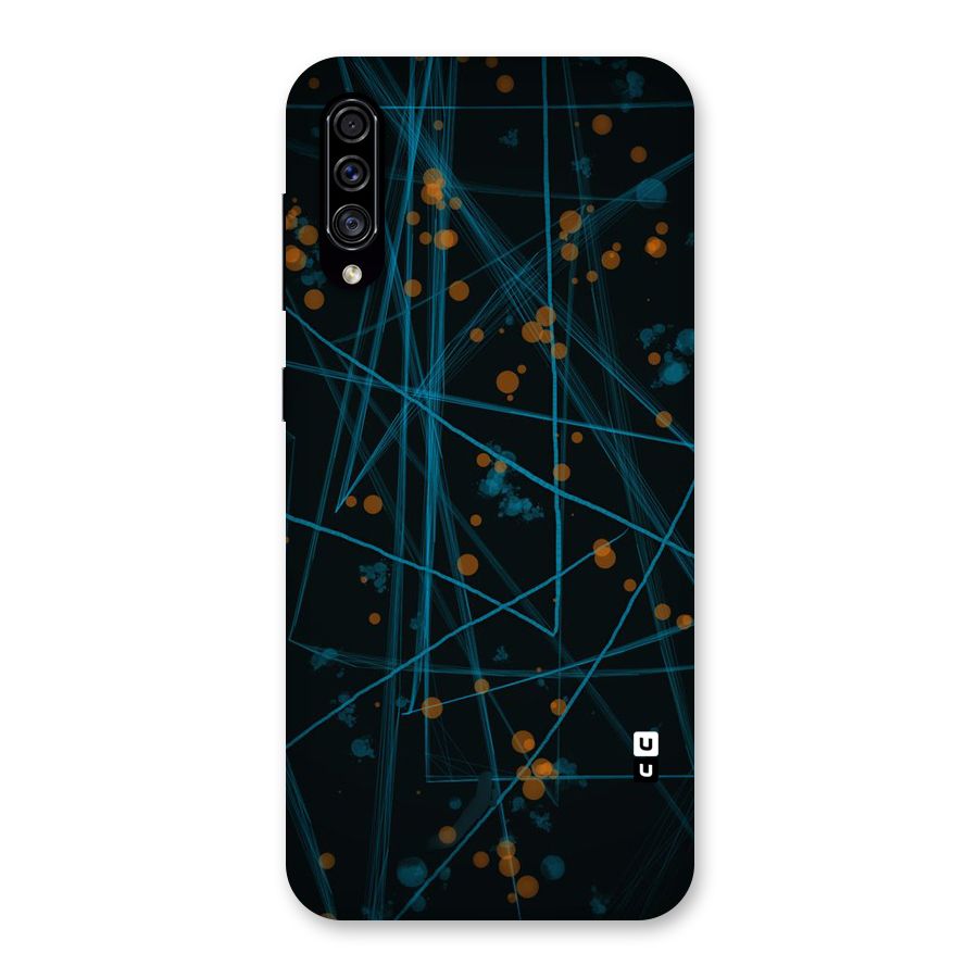 Blue Lines Gold Dots Back Case for Galaxy A30s