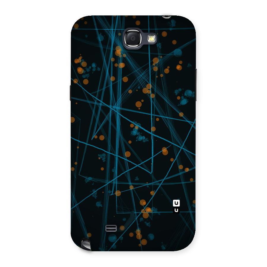 Blue Lines Gold Dots Back Case for Galaxy Note 2