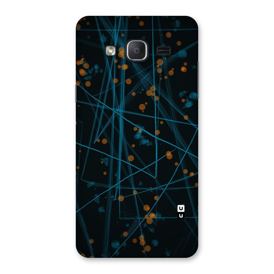Blue Lines Gold Dots Back Case for Galaxy On7 2015