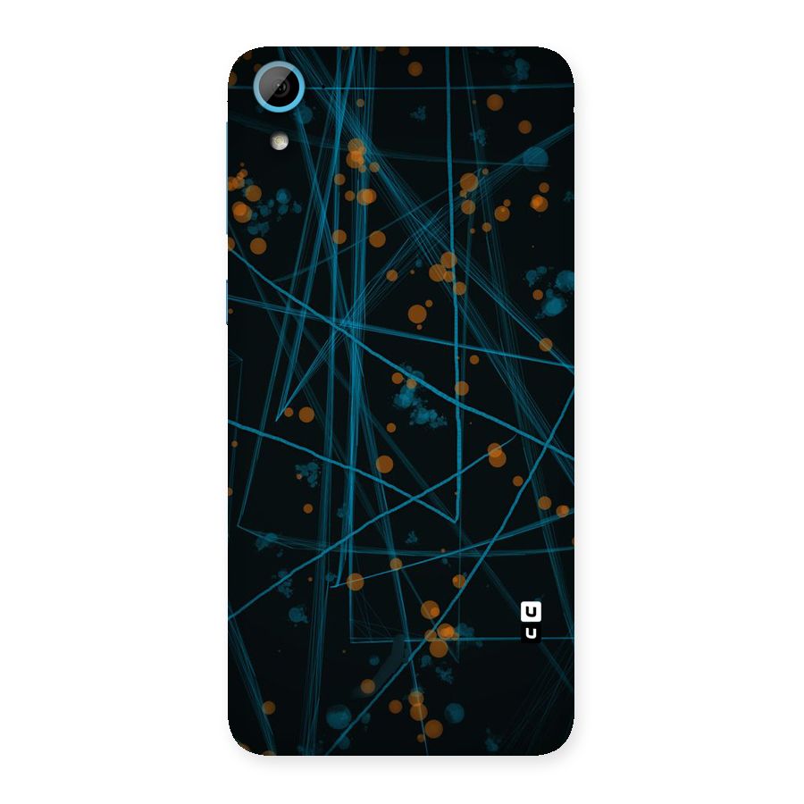 Blue Lines Gold Dots Back Case for HTC Desire 826