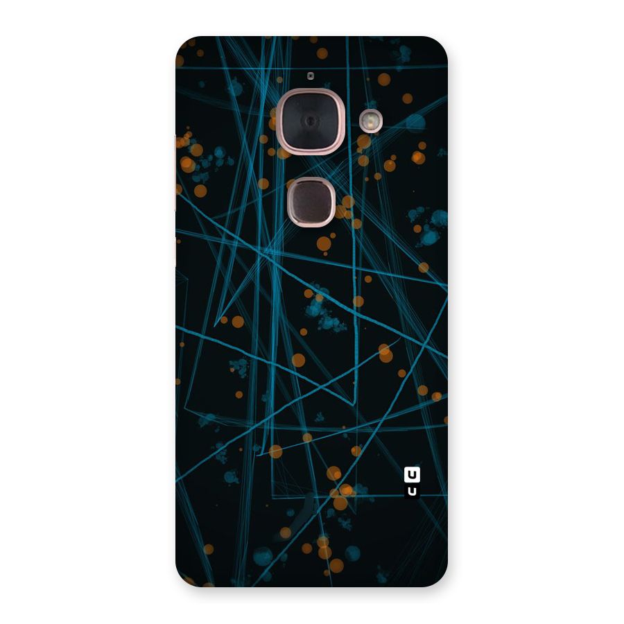 Blue Lines Gold Dots Back Case for Le Max 2