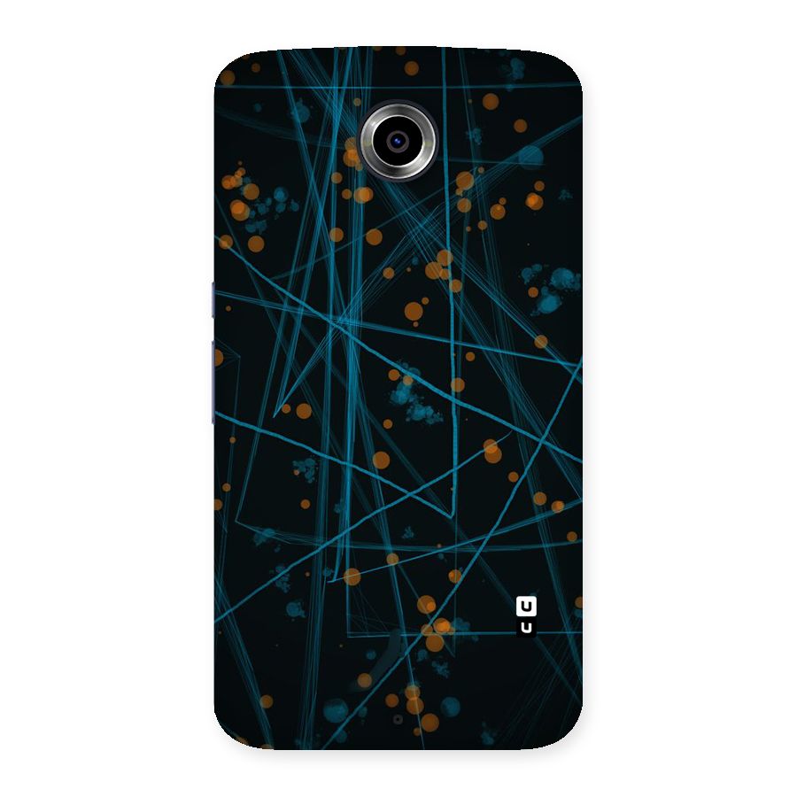Blue Lines Gold Dots Back Case for Nexsus 6