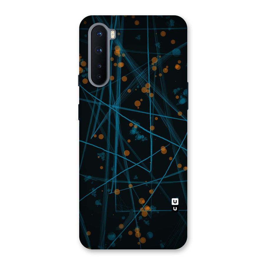 Blue Lines Gold Dots Back Case for OnePlus Nord