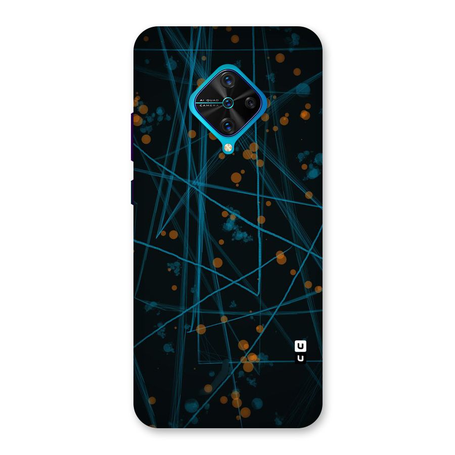 Blue Lines Gold Dots Back Case for Vivo S1 Pro