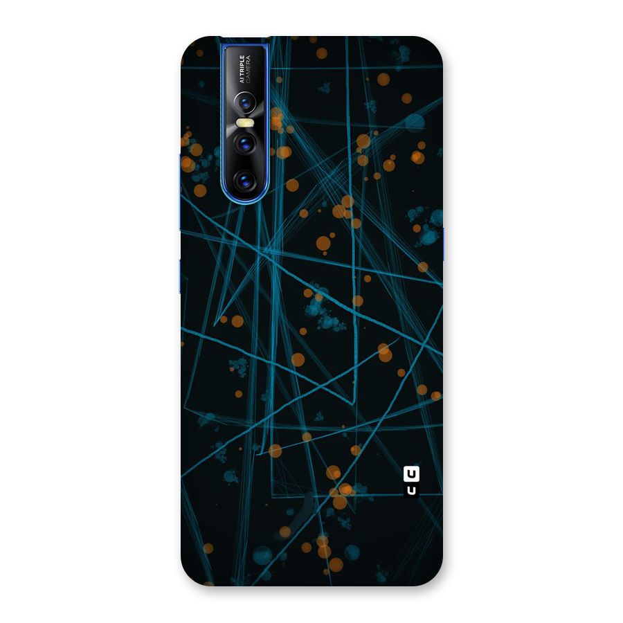 Blue Lines Gold Dots Back Case for Vivo V15 Pro