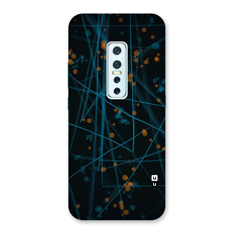 Blue Lines Gold Dots Back Case for Vivo V17 Pro
