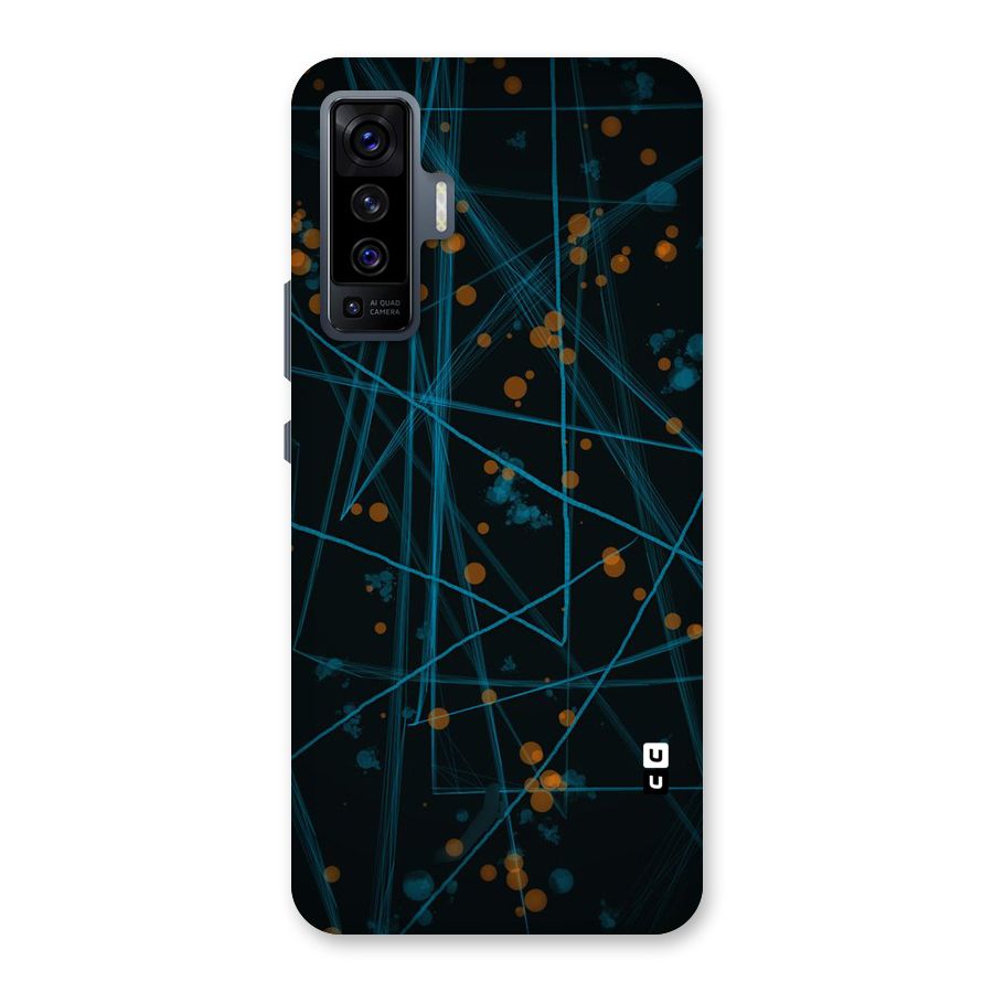 Blue Lines Gold Dots Back Case for Vivo X50