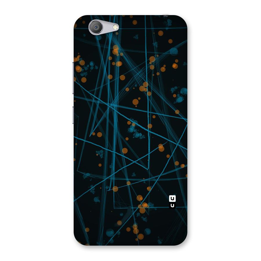 Blue Lines Gold Dots Back Case for Vivo Y53