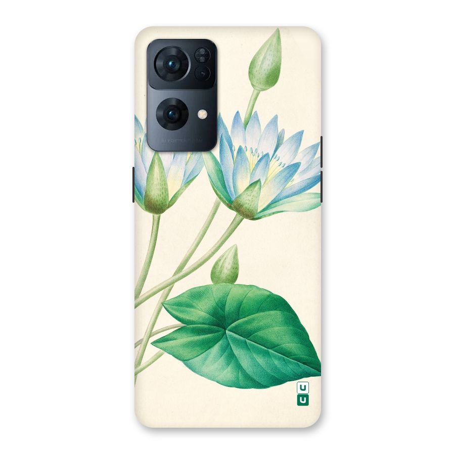 Blue Lotus Back Case for Oppo Reno7 Pro 5G