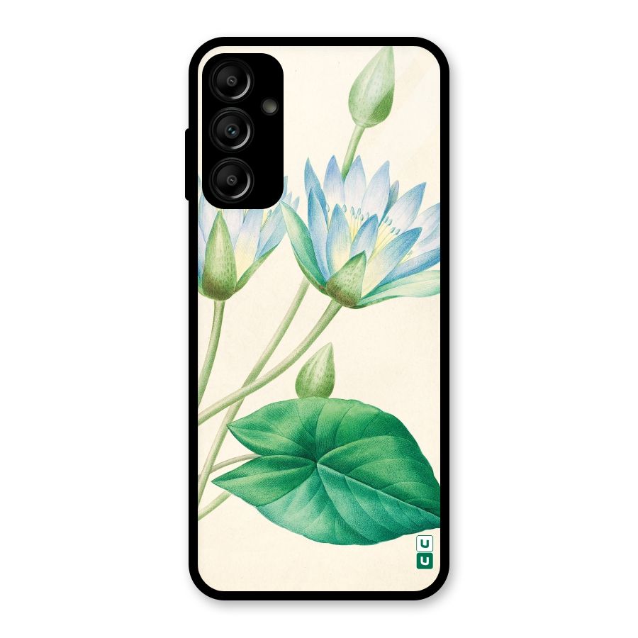 Blue Lotus Glass Back Case for Galaxy A14 5G