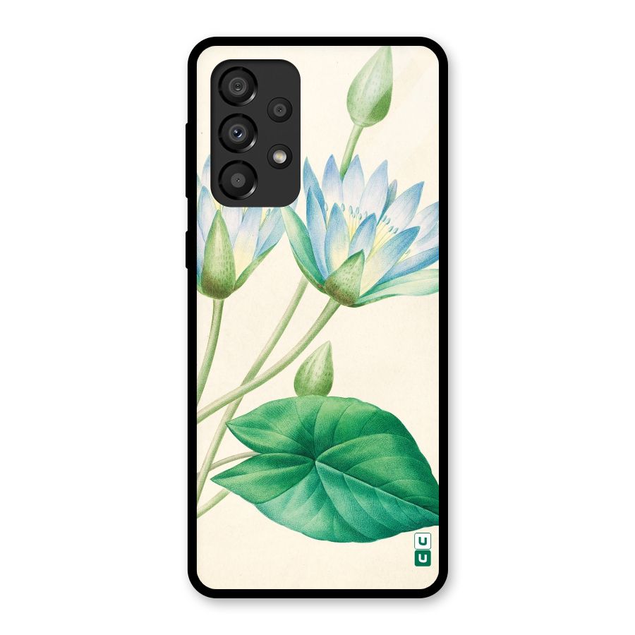 Blue Lotus Glass Back Case for Galaxy A33 5G