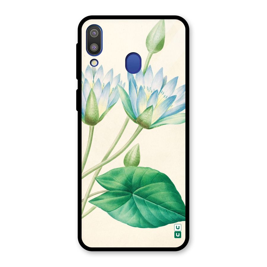 Blue Lotus Glass Back Case for Galaxy M20