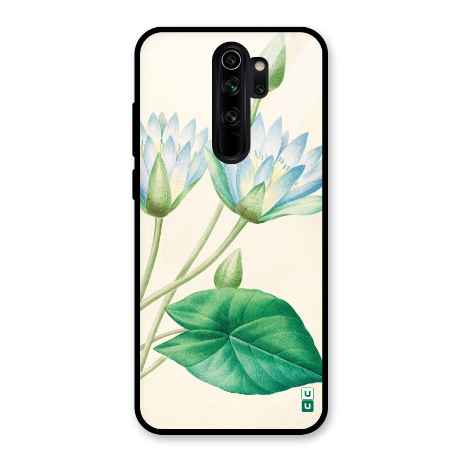 Blue Lotus Glass Back Case for Redmi Note 8 Pro