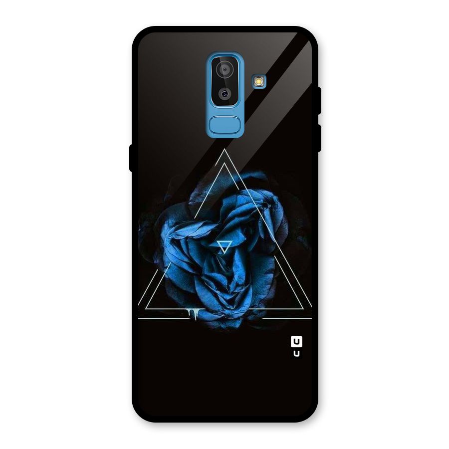 Blue Magic Triangle Glass Back Case for Galaxy J8