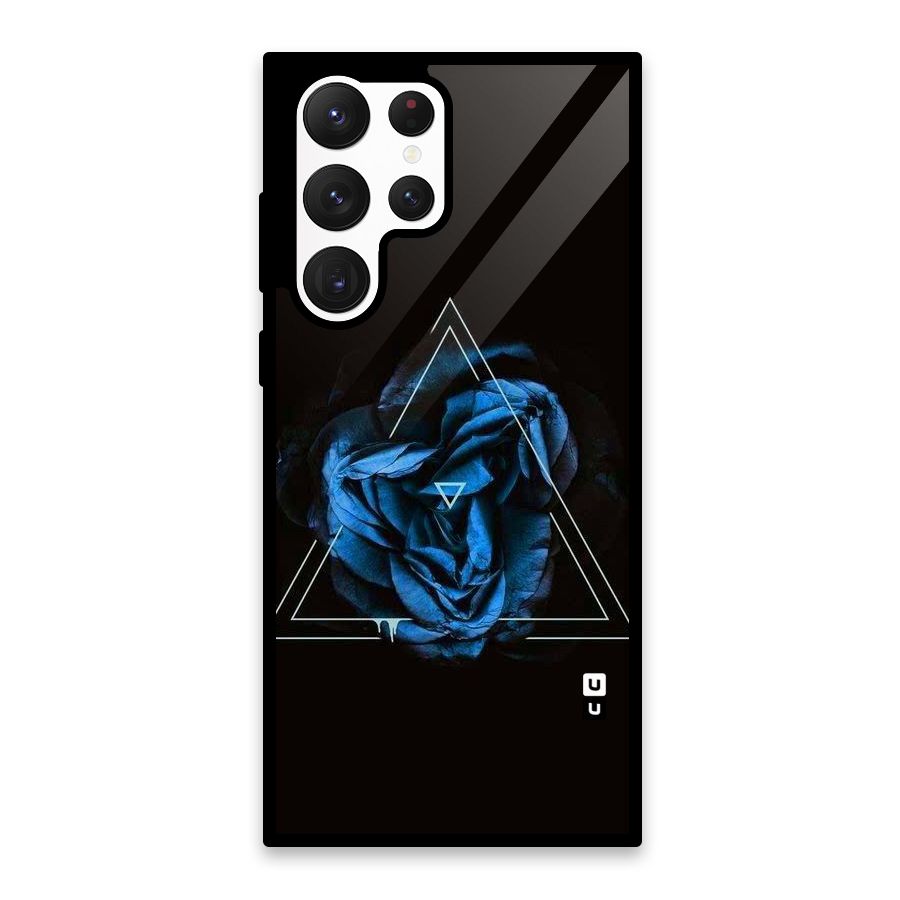 Blue Magic Triangle Glass Back Case for Galaxy S22 Ultra 5G