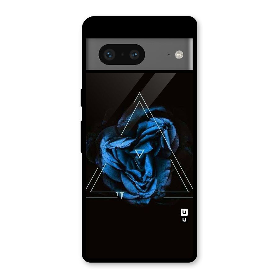 Blue Magic Triangle Glass Back Case for Google Pixel 7