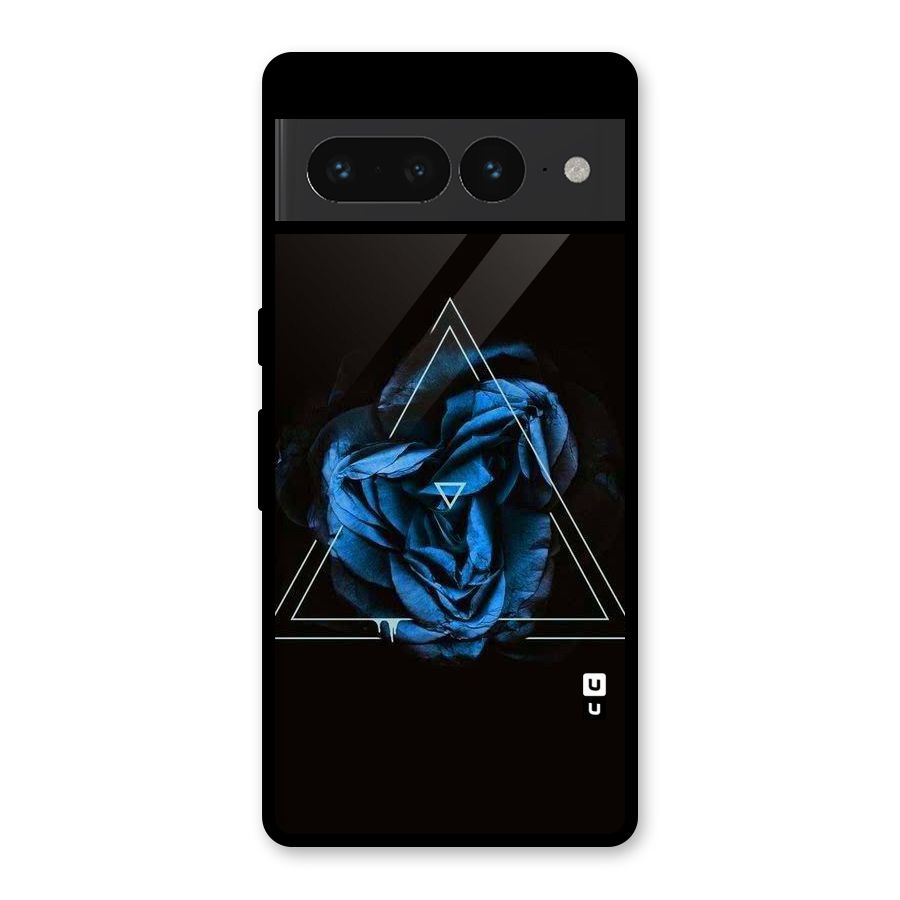 Blue Magic Triangle Glass Back Case for Google Pixel 7 Pro