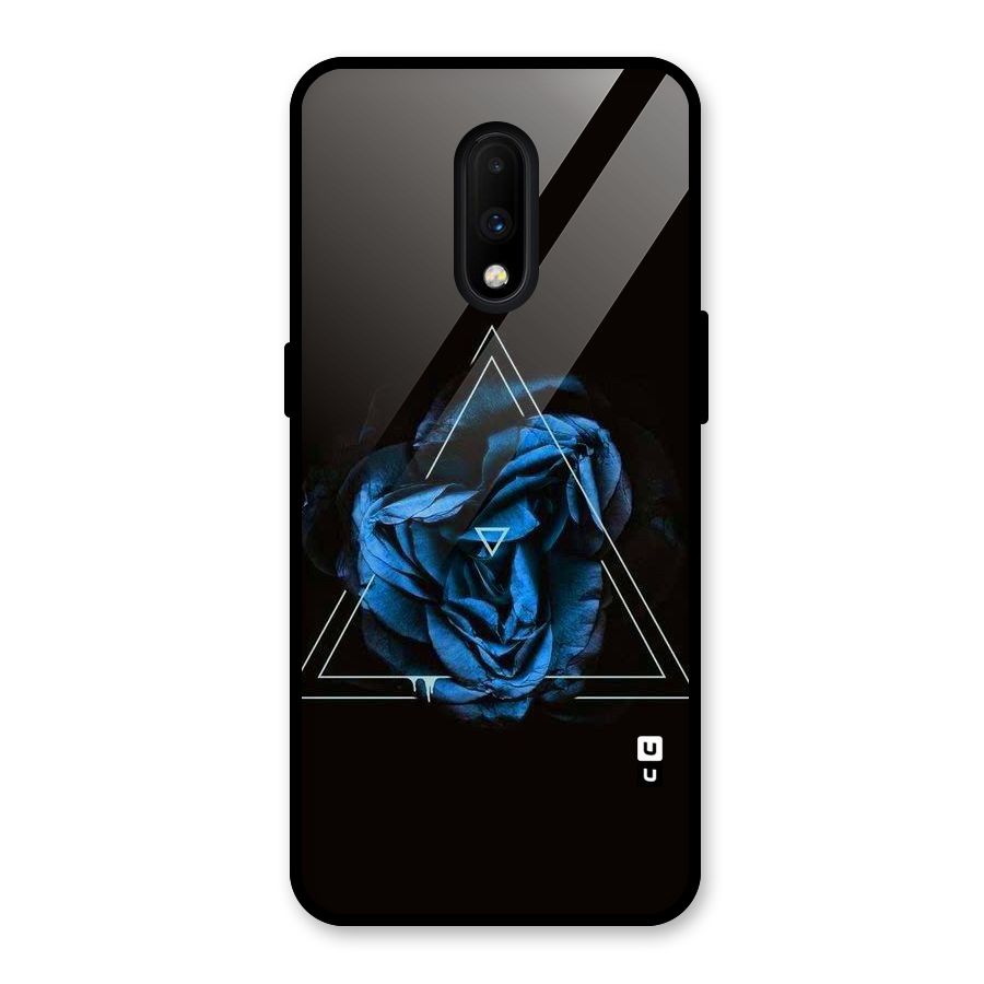 Blue Magic Triangle Glass Back Case for OnePlus 7