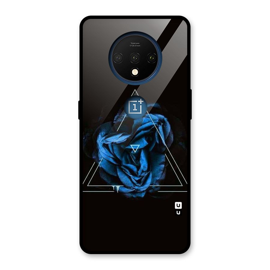 Blue Magic Triangle Glass Back Case for OnePlus 7T