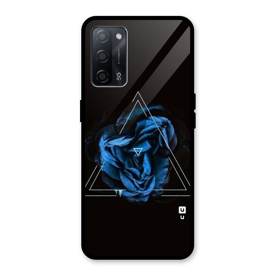 Blue Magic Triangle Glass Back Case for Oppo A53s 5G