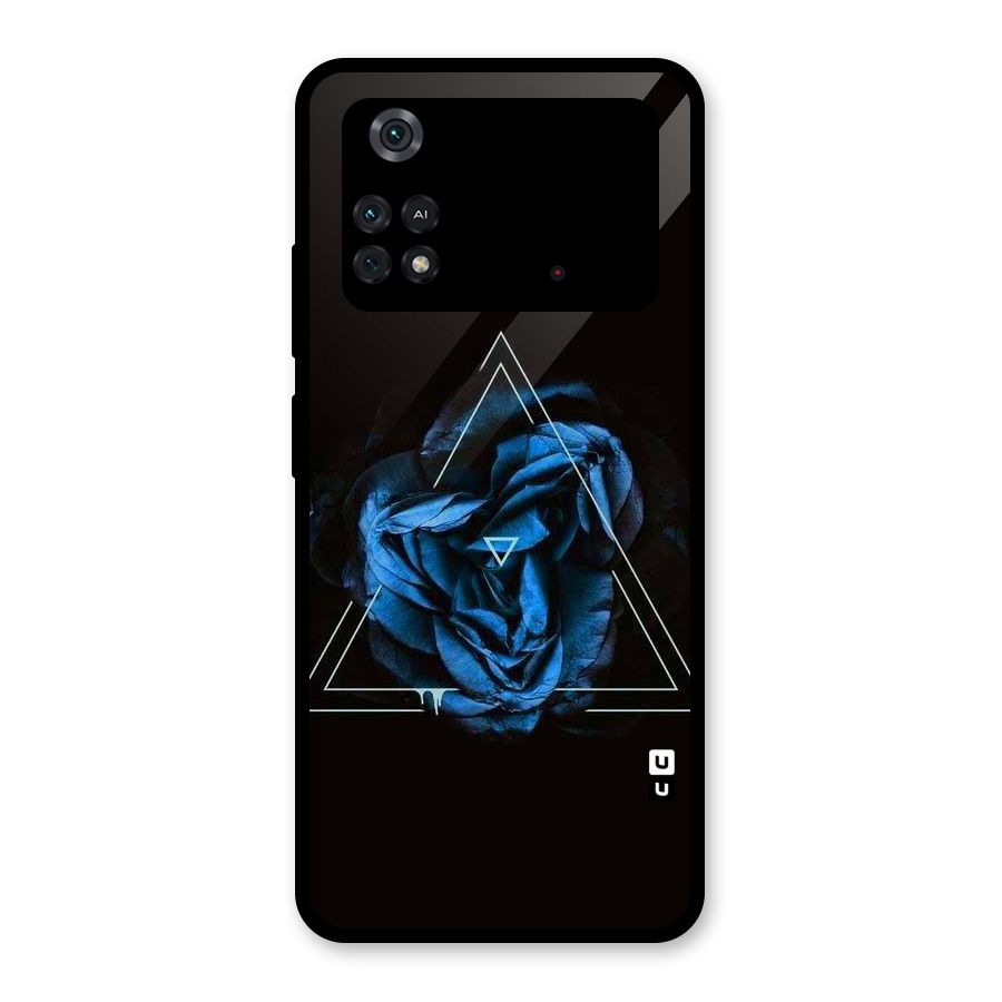 Blue Magic Triangle Glass Back Case for Poco M4 Pro 4G