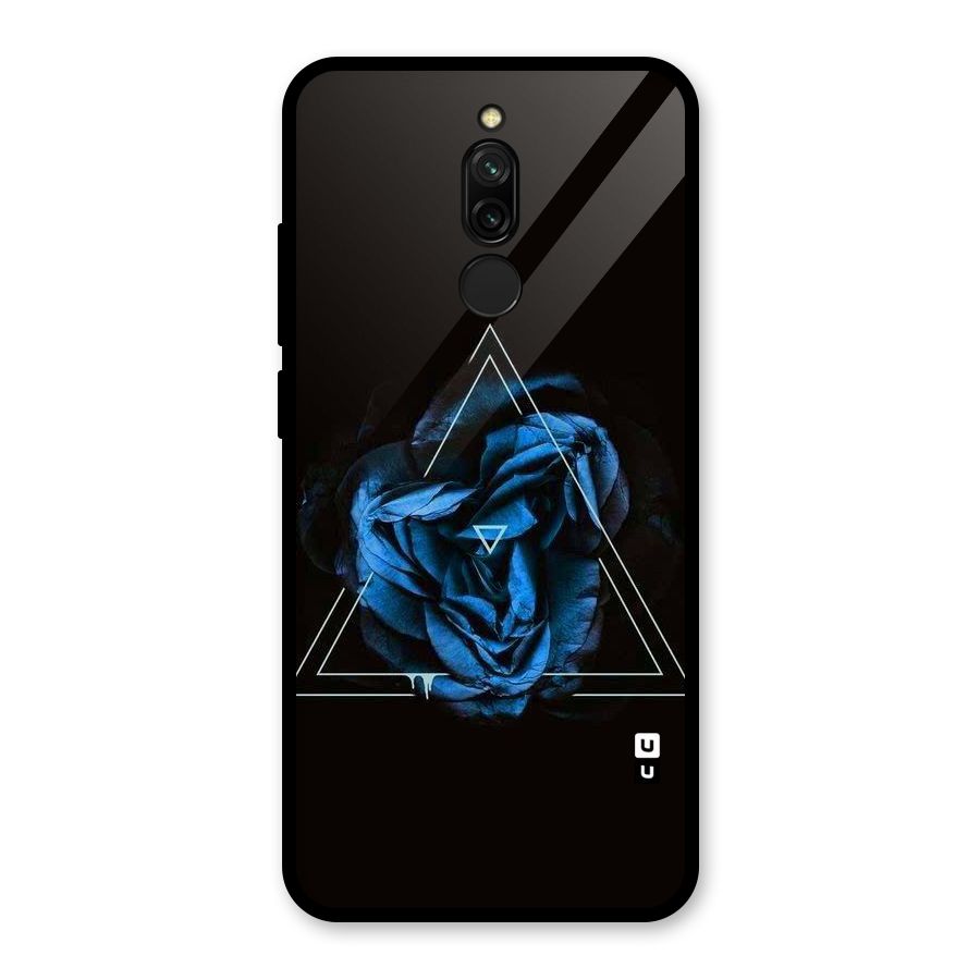 Blue Magic Triangle Glass Back Case for Redmi 8