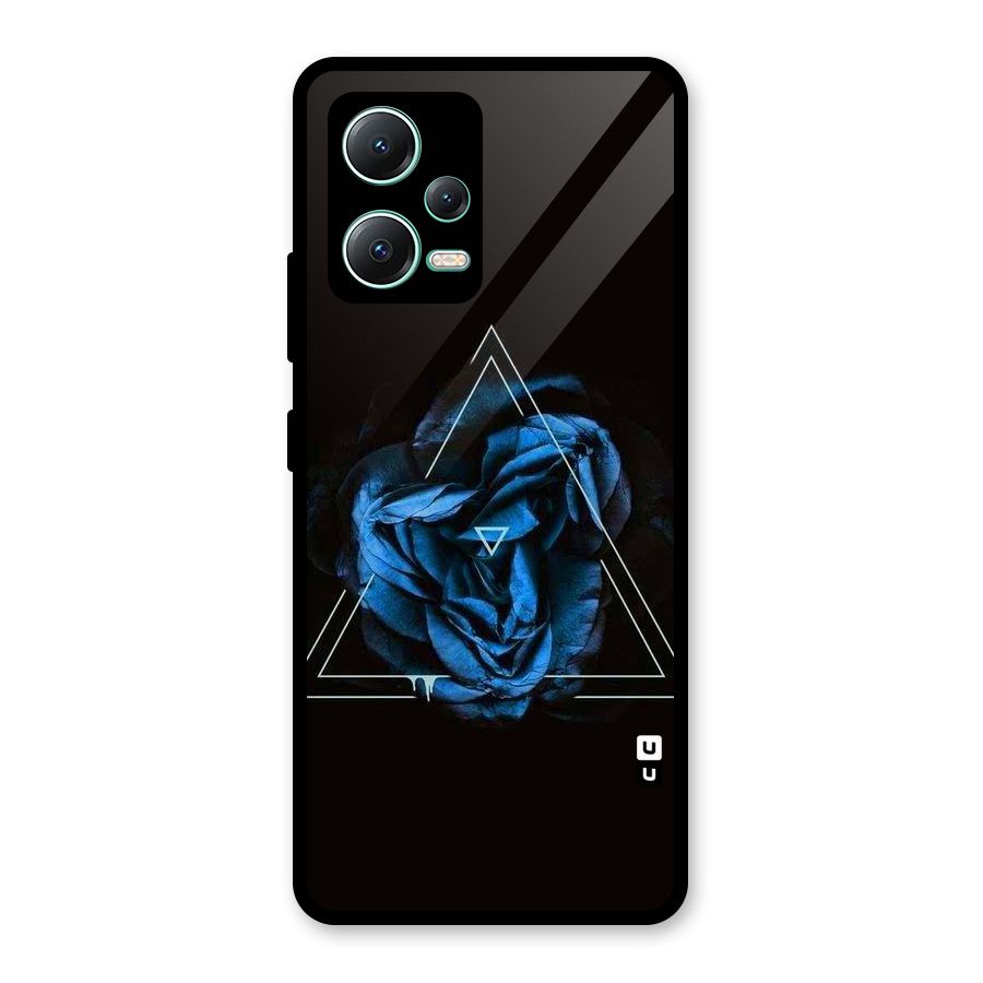 Blue Magic Triangle Glass Back Case for Redmi Note 12 5G