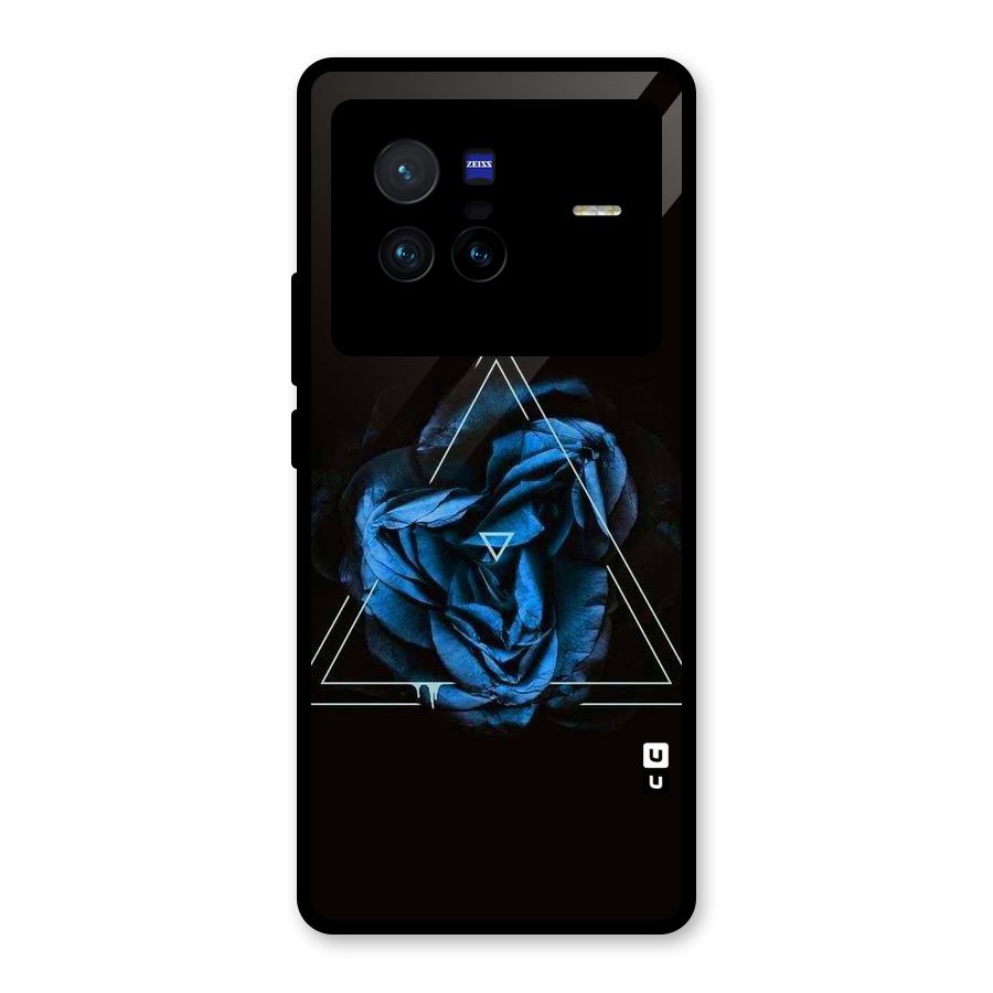 Blue Magic Triangle Glass Back Case for Vivo X80