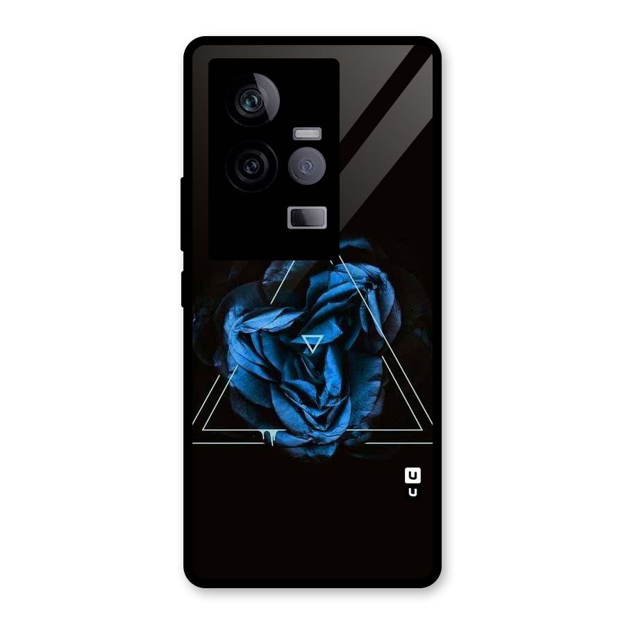 Blue Magic Triangle Glass Back Case for Vivo iQOO 11 5G