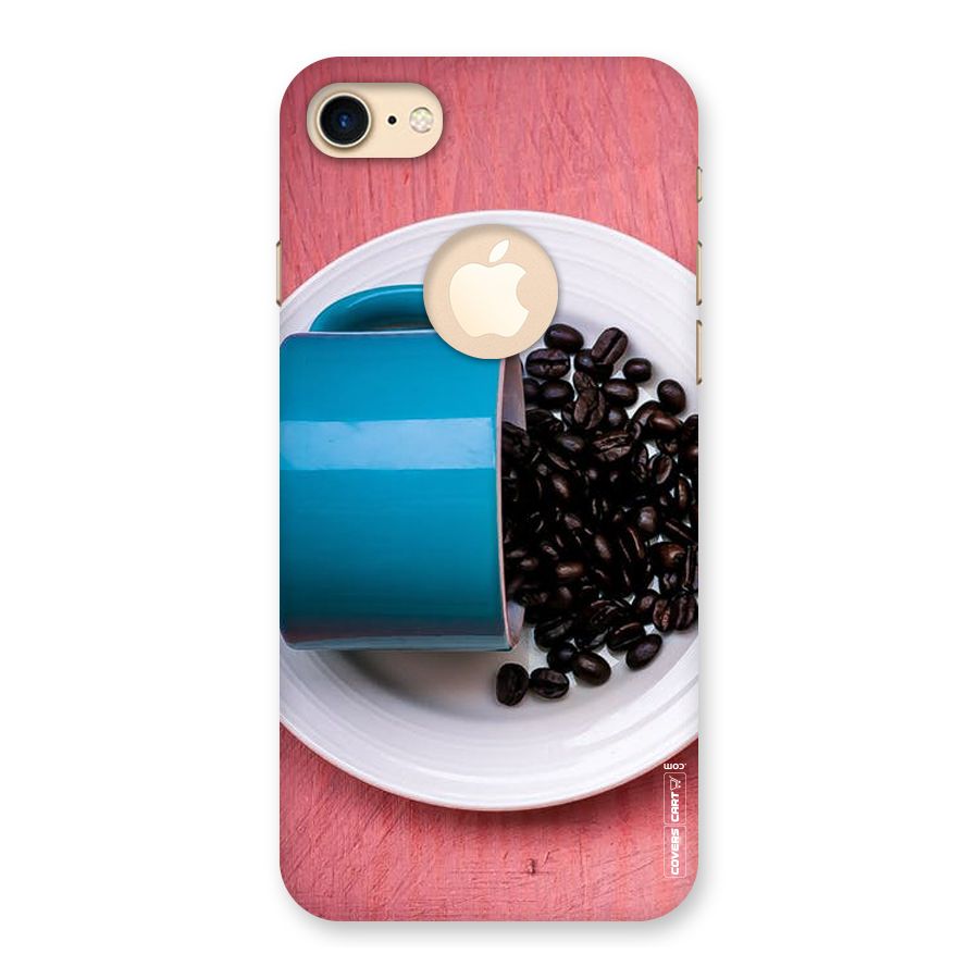 Blue Mug And Beans Back Case for iPhone 8 Logo Cut