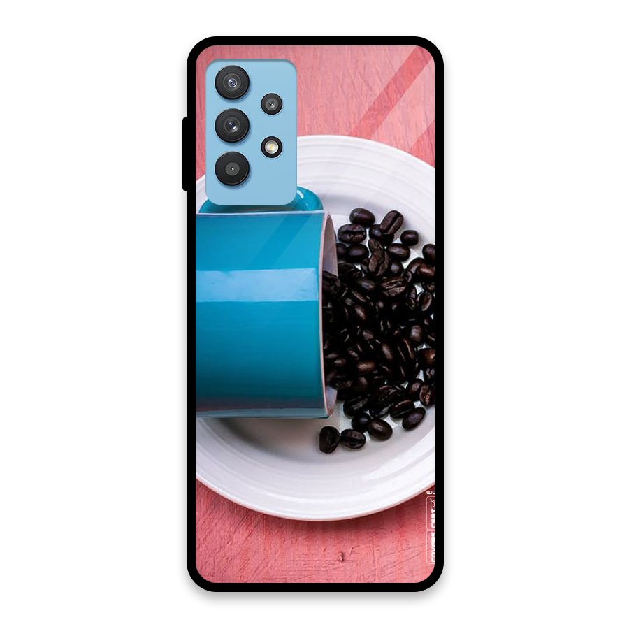 Blue Mug And Beans Glass Back Case for Galaxy M32 5G