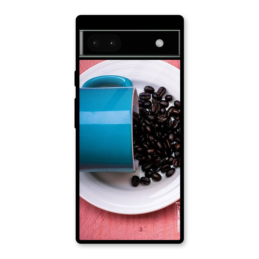Blue Mug And Beans Glass Back Case for Google Pixel 6a