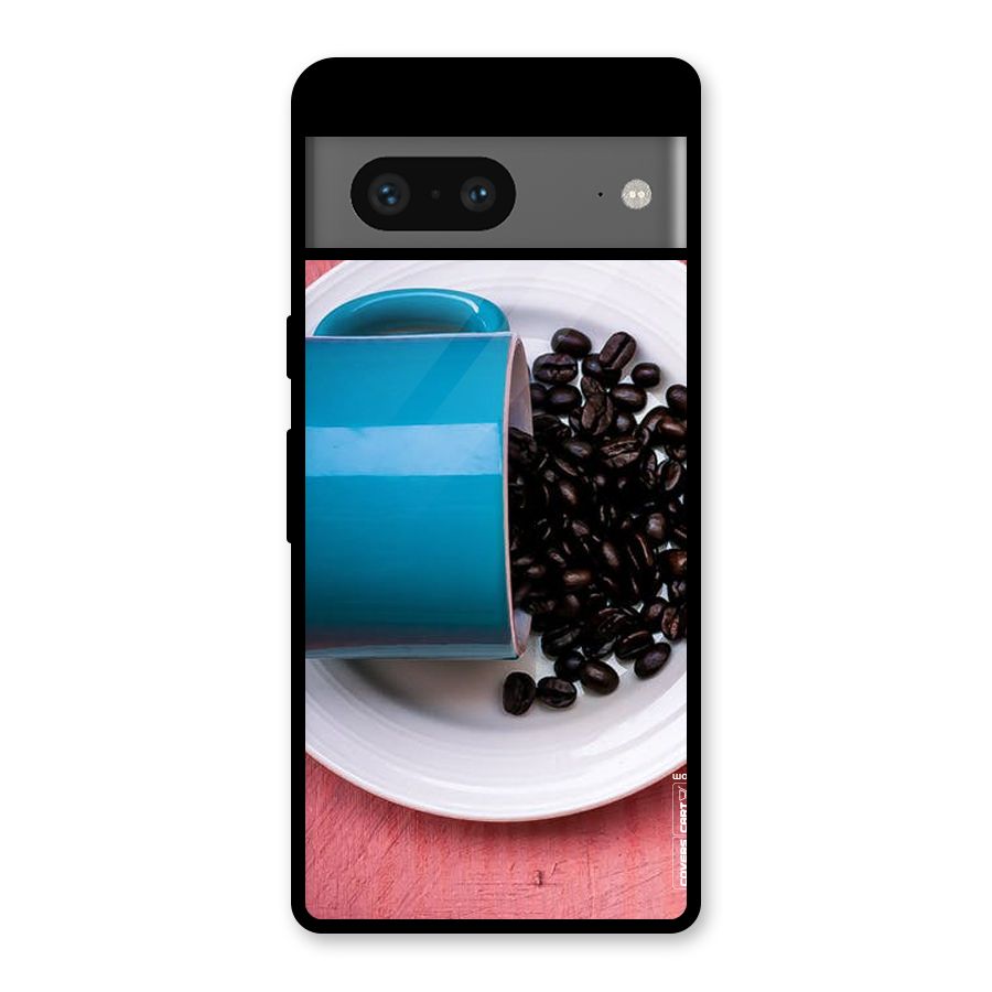 Blue Mug And Beans Glass Back Case for Google Pixel 7