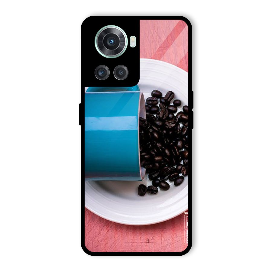 Blue Mug And Beans Glass Back Case for OnePlus 10R